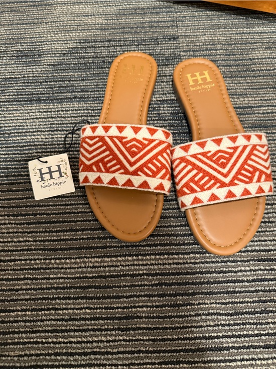 Haute Hippie Shoes - Haute Hippie Red and White Sandals